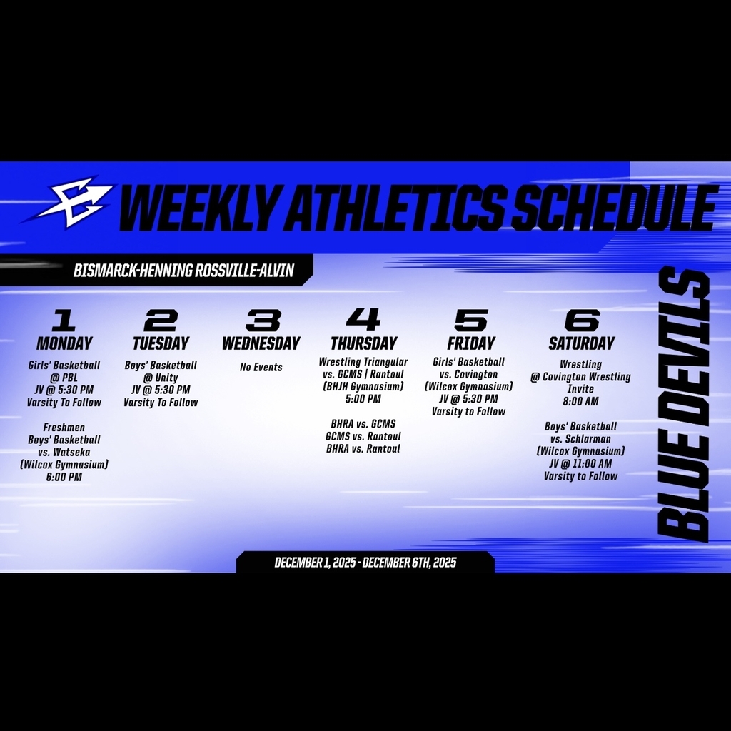 BHRA Weekly Athletics | 12/1 - 12/6/2025