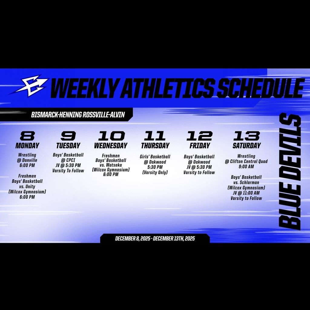 BHRA Weekly Athletics | 12/8 - 12/13/2025