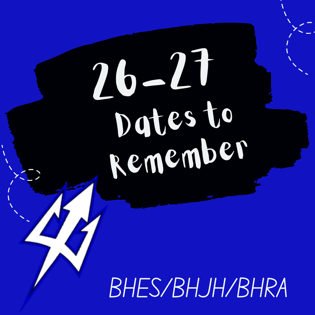 26-27 Dates to Remember