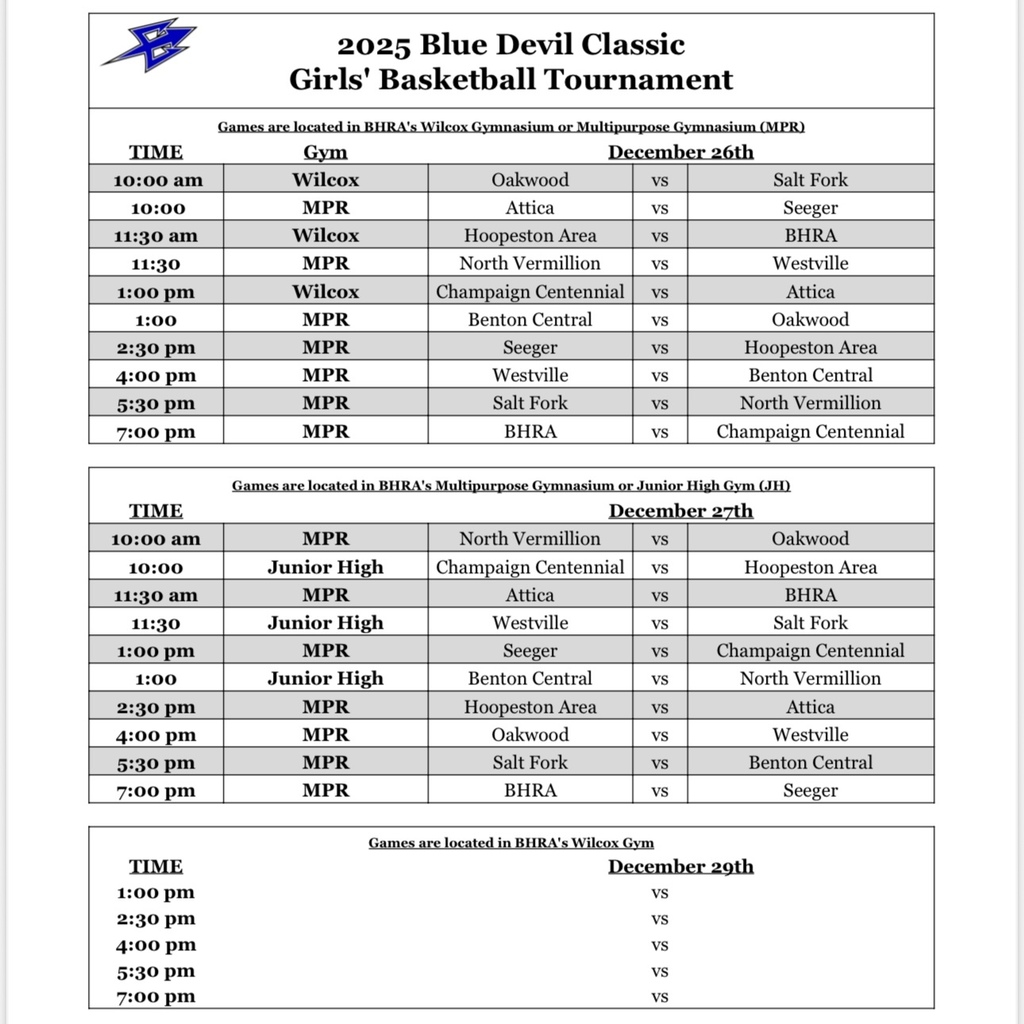 2025 Blue Devil Classic | Girls' Basketball Holiday Tournament