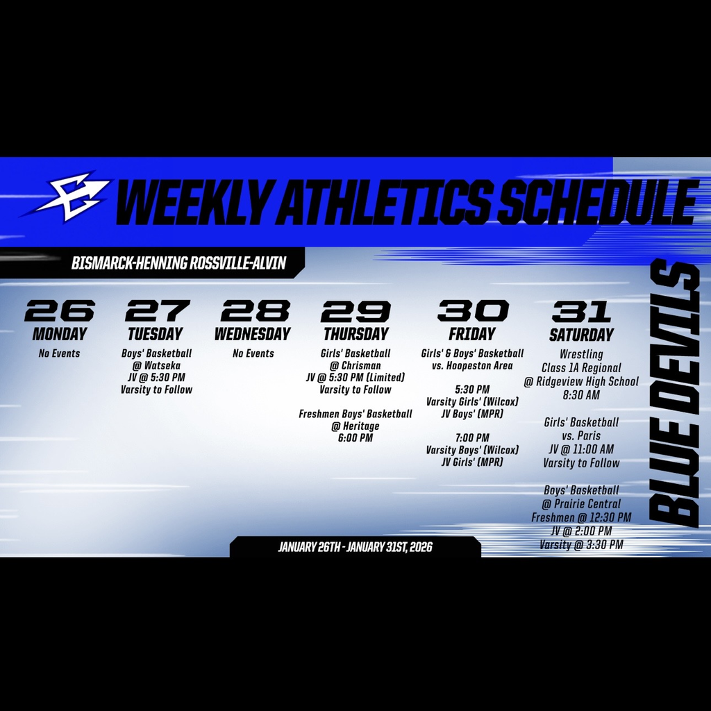 BHRA Weekly Athletics | 1/26 - 1/31/2026