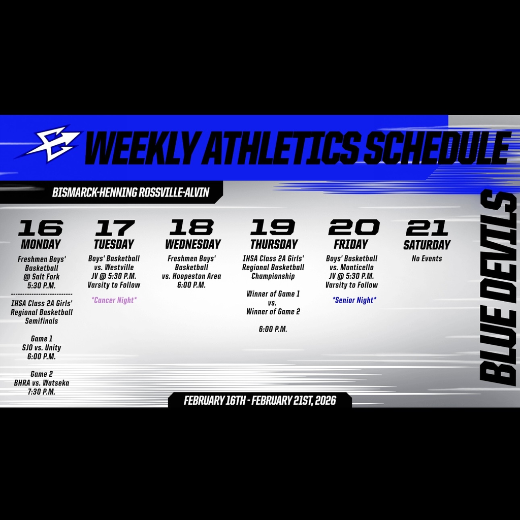 BHRA Weekly Athletics | 2/16 - 2/21/2026