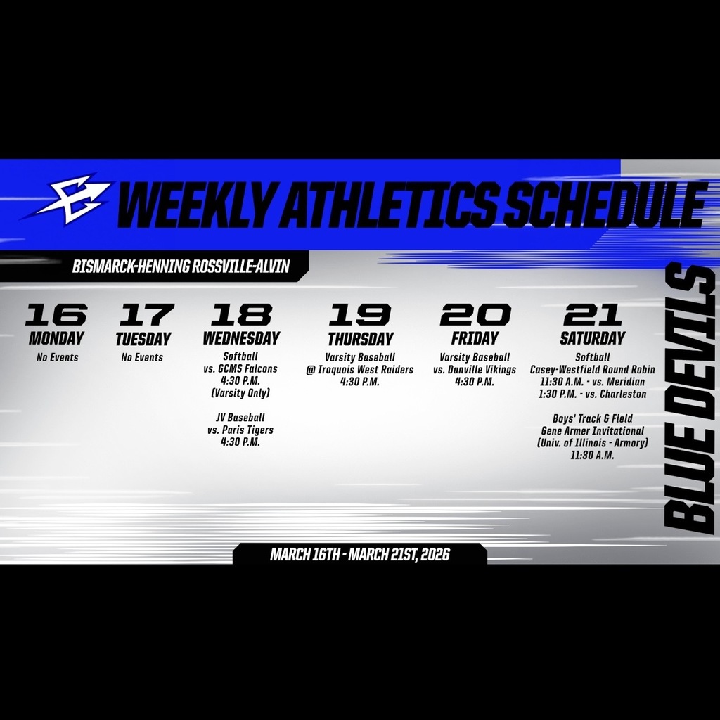 BHRA Weekly Athletics | 3/16 - 3/21/2026