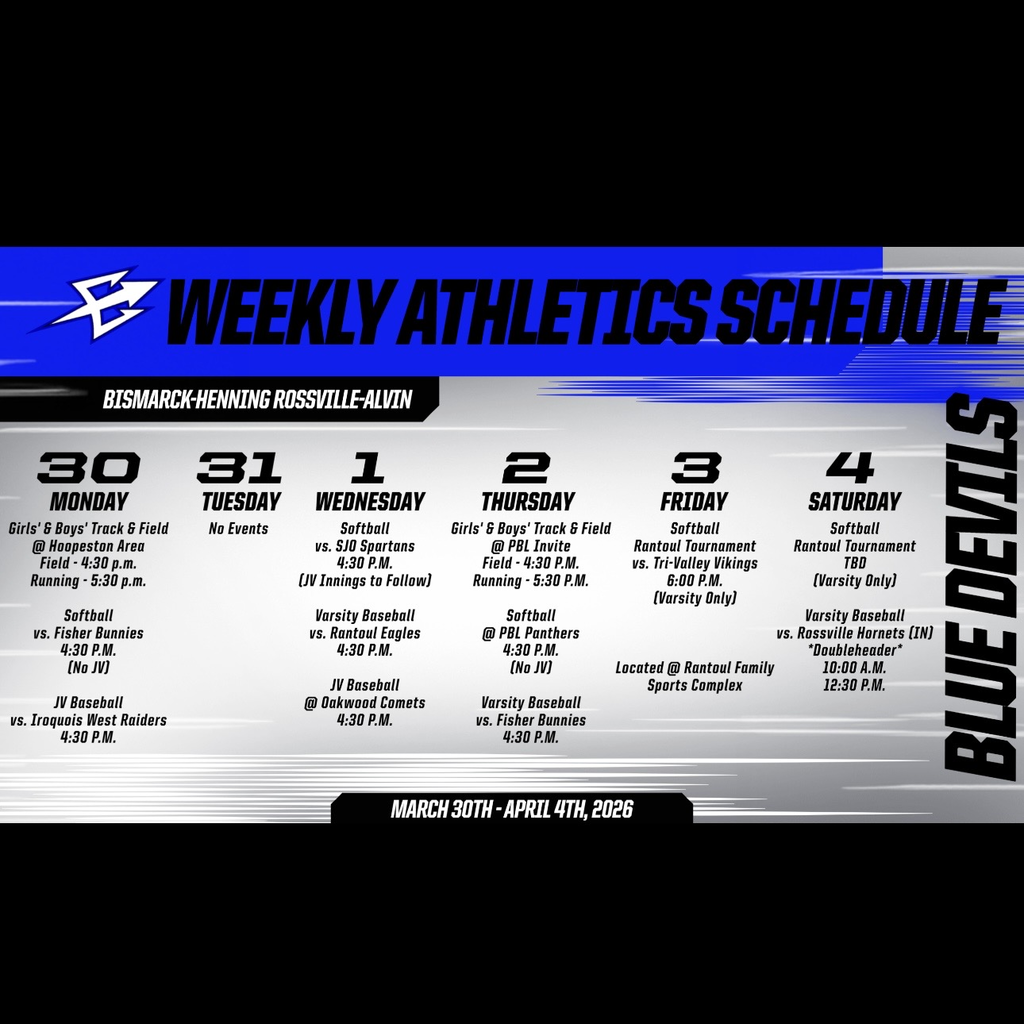 BHRA Weekly Athletics | 3/30 - 4/4/2026