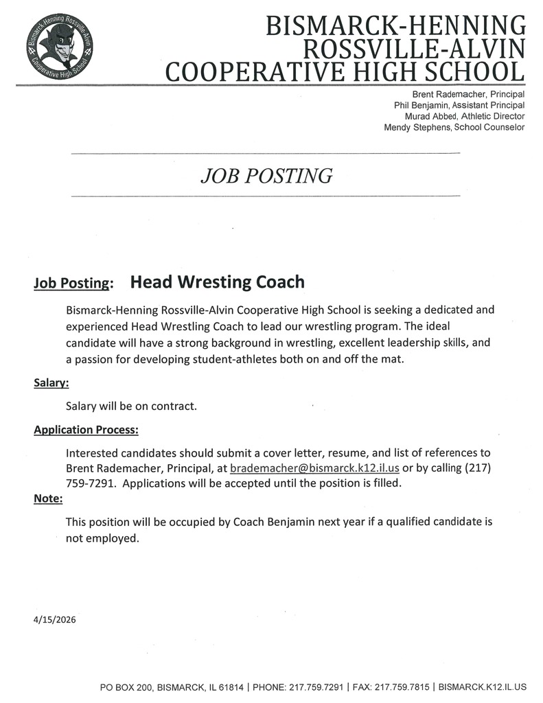 Head Wrestling Coach