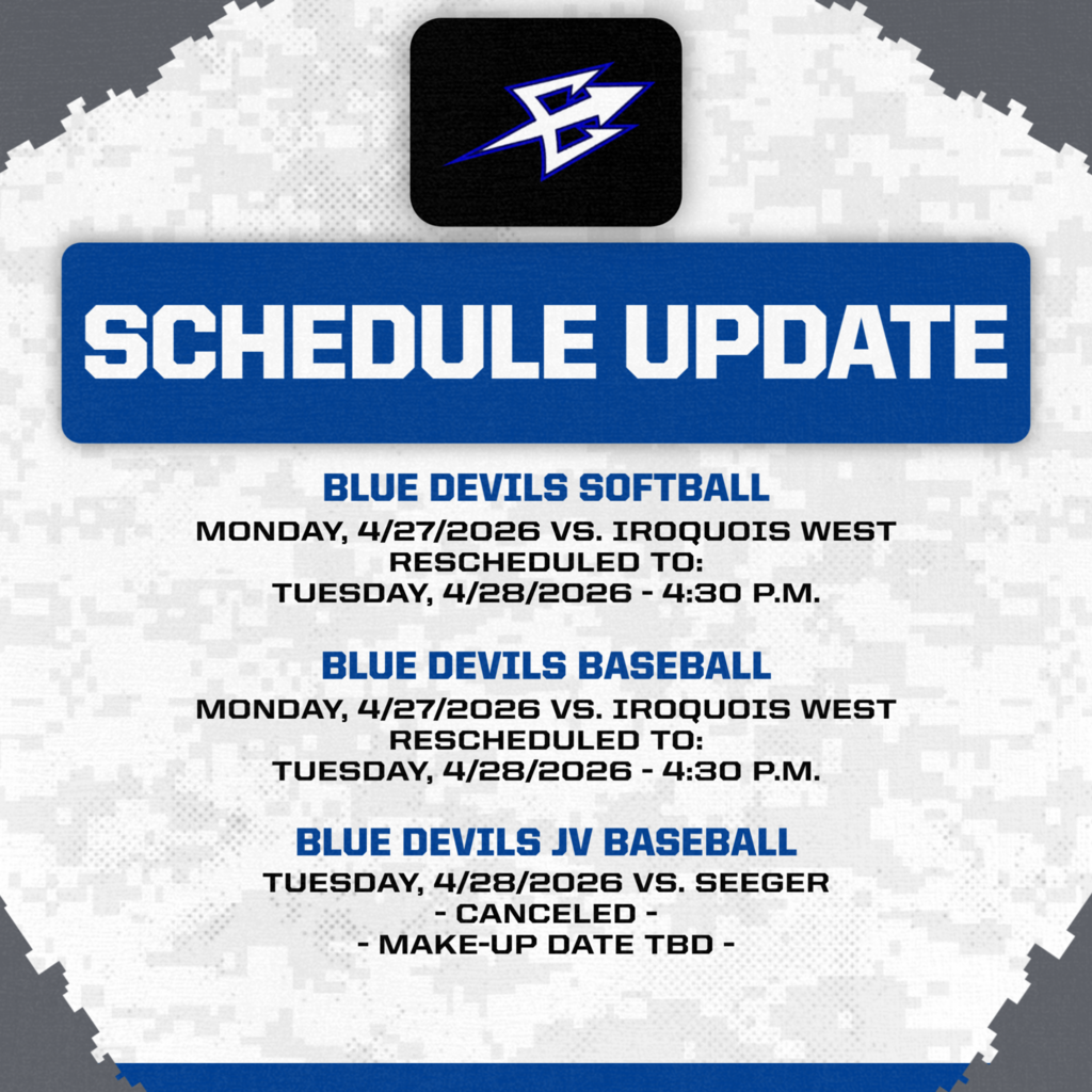 Baseball & Softball Schedule Update as of 4/27/2026