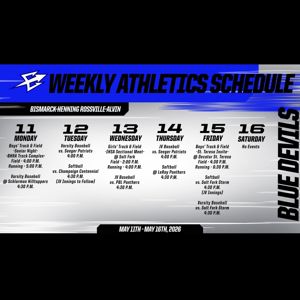 BHRA Weekly Athletics | 5/11 - 5/16/2026