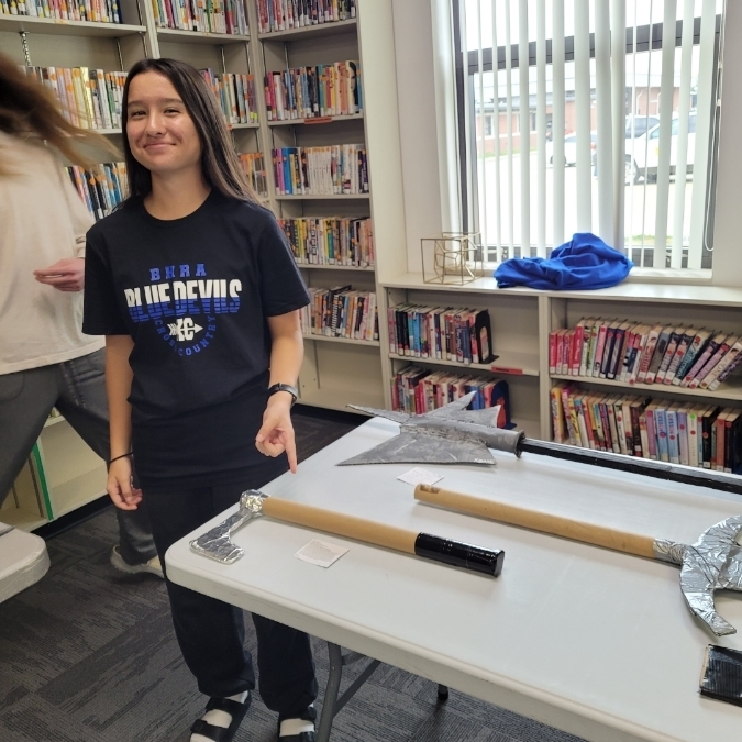 Cora T. with her Viking Battle Axe.
