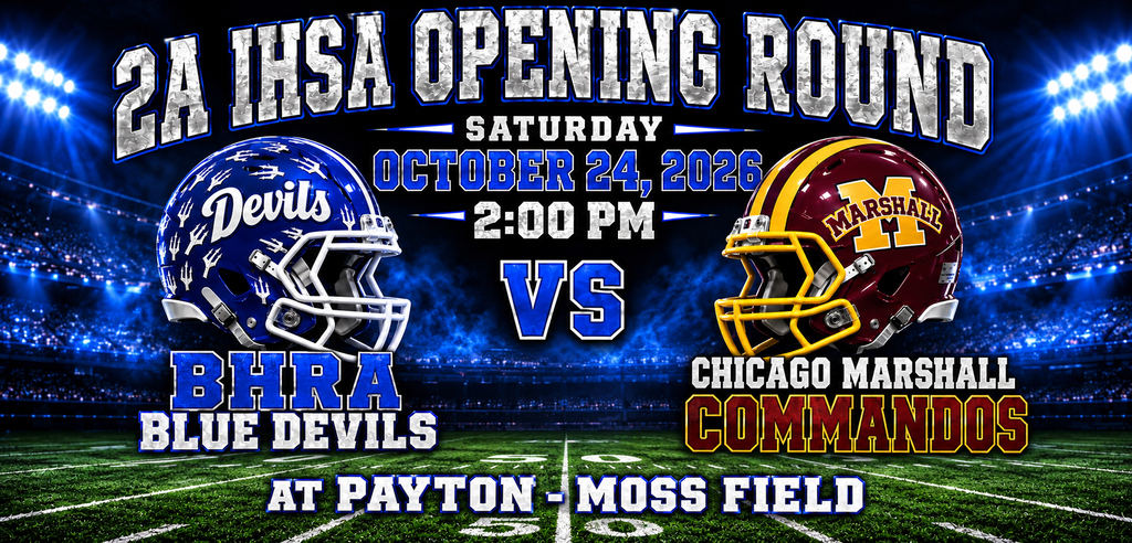 Blue Devil Football Game Day | Opening Round | vs. Chicago-Marshall Commandos | 10/24/2026