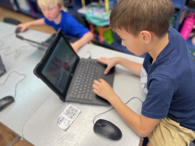 Working hard on Minecraft