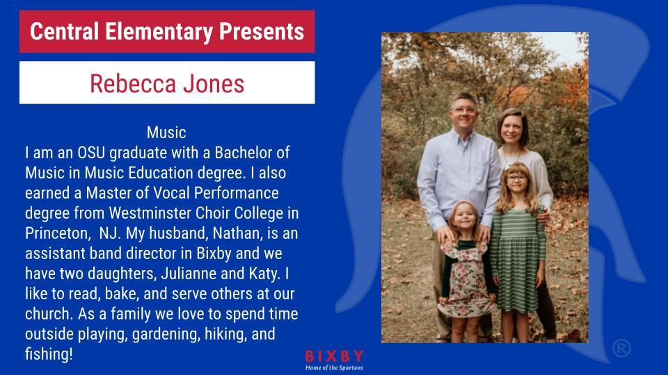 Mrs. Jones, music teacher