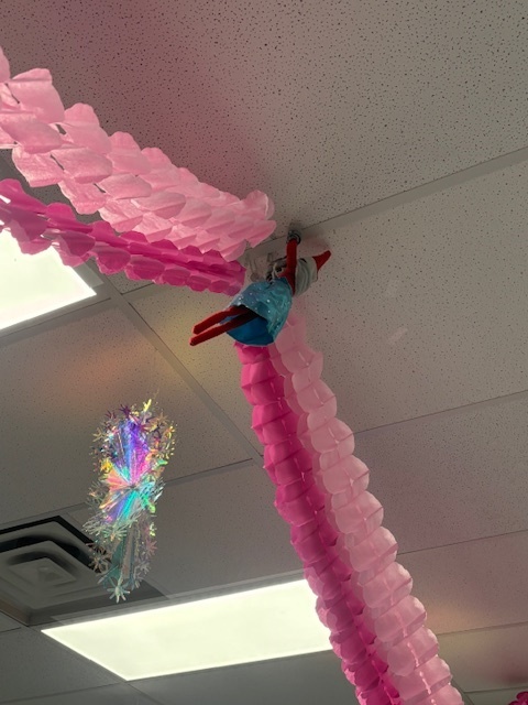 Snowflake decorating the office