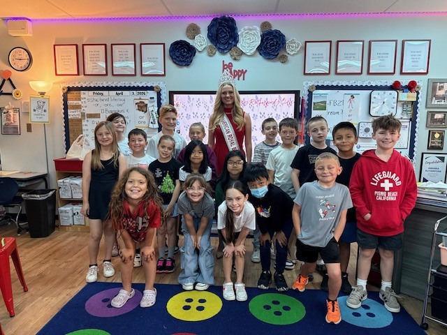 Miss Rutherford with Charlotte Sams