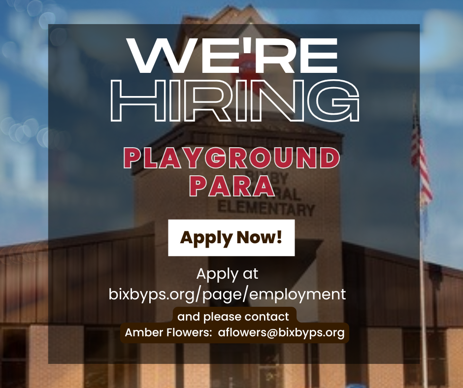 We are hiring a playground para
