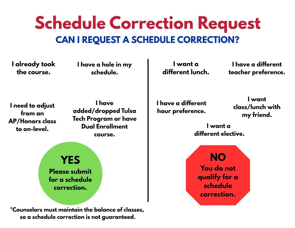 Schedule Correction Request