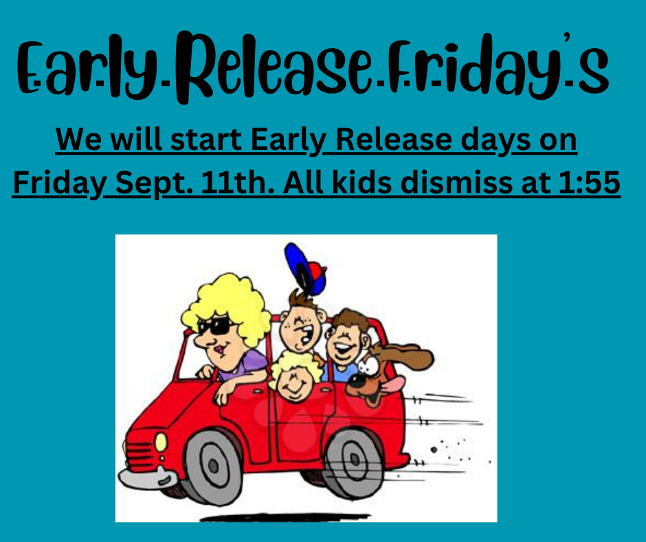 Early Release Days start September 11th.