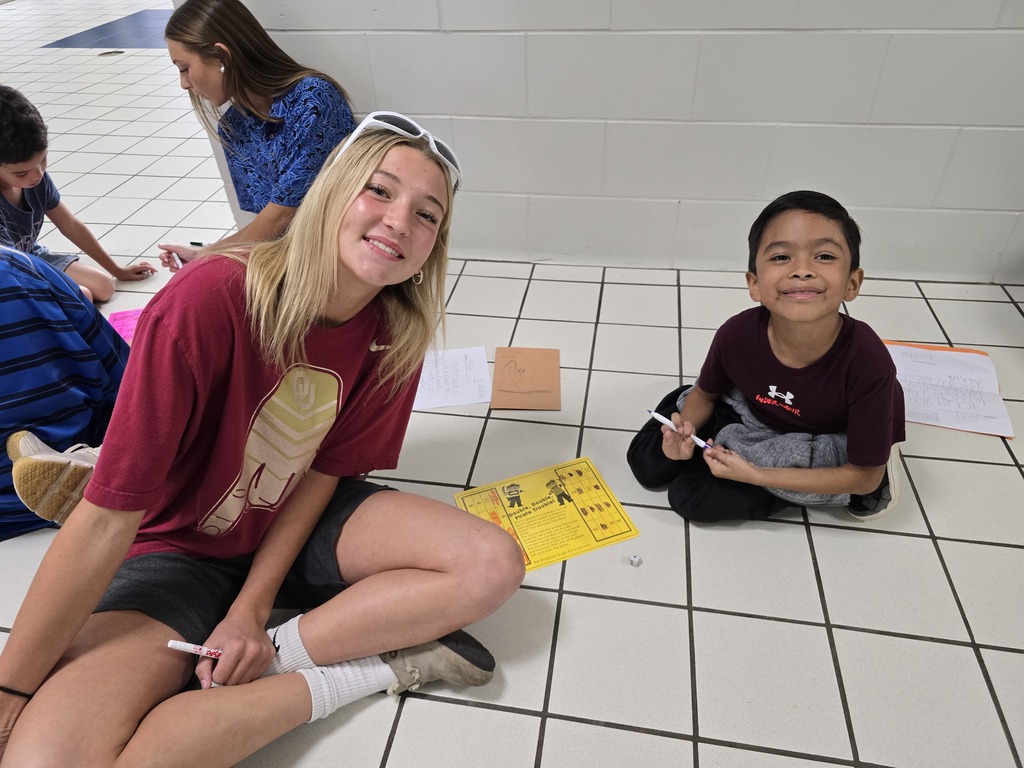 9th grade pen pals visit Ms. Hankins 2nd grade