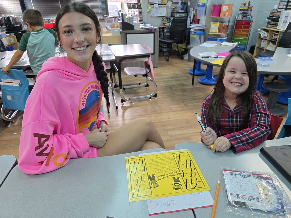 9th grade pen pals visit Ms. Hankins 2nd grade