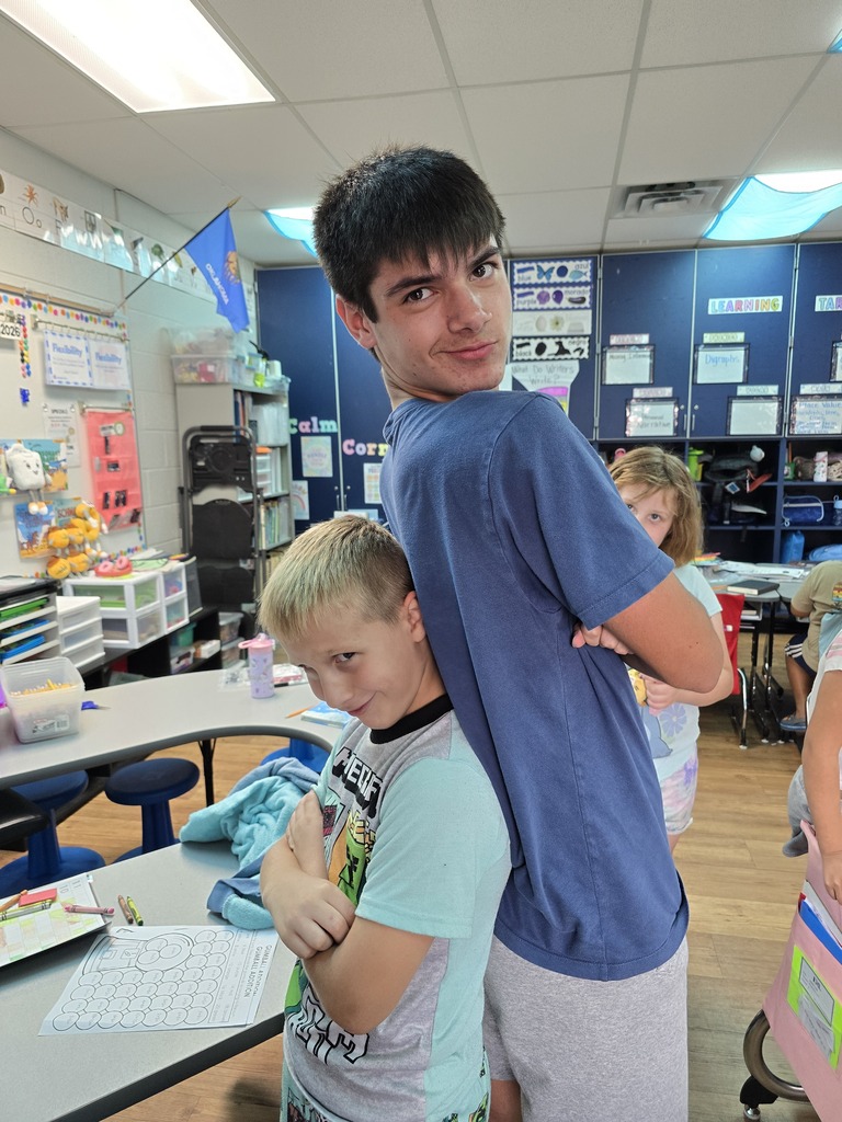 9th grade pen pals visit Ms. Hankins 2nd grade