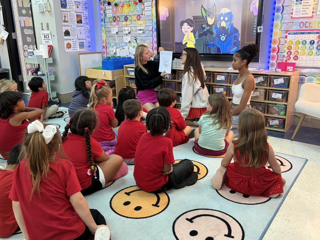 Middle school came to read to our friends