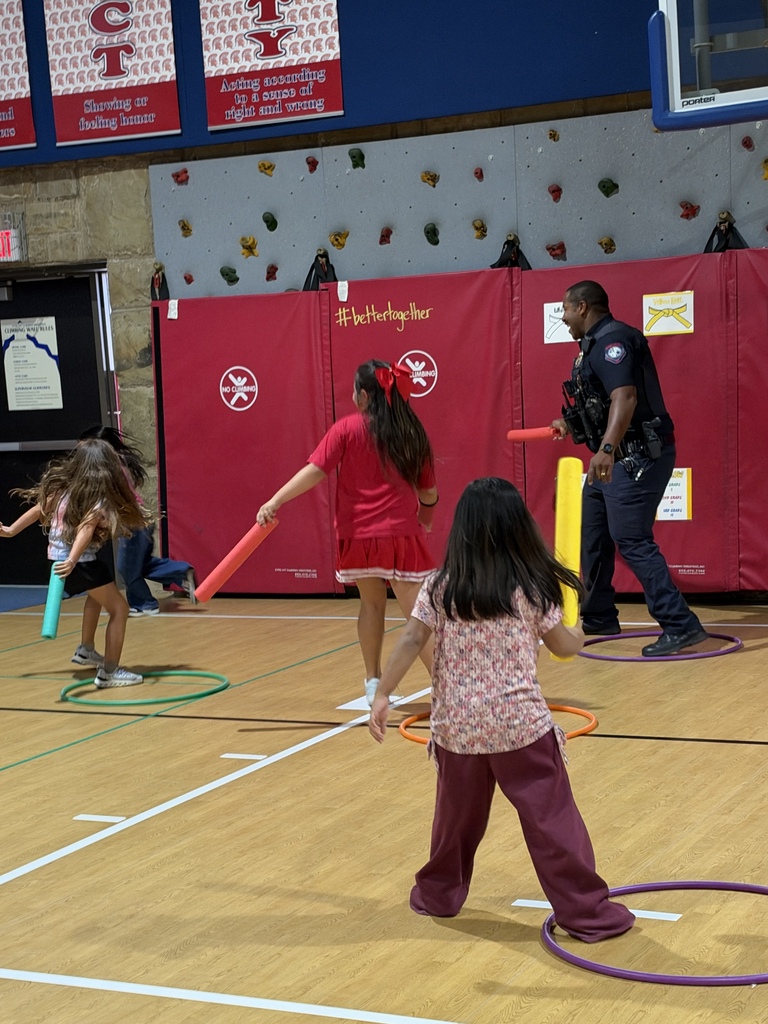 Officer Jennings playing zombie tag in PE