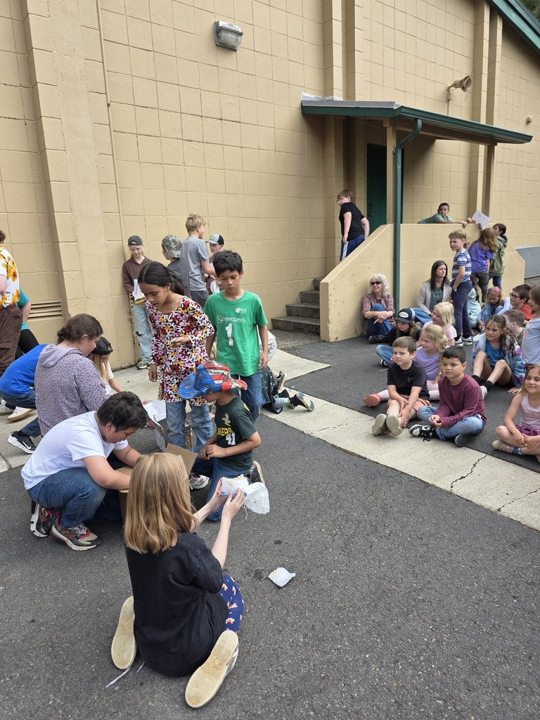 5th Grade Egg Drop: Some 5th graders checking their eggs