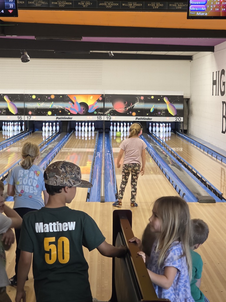 Elementary Students Bowling