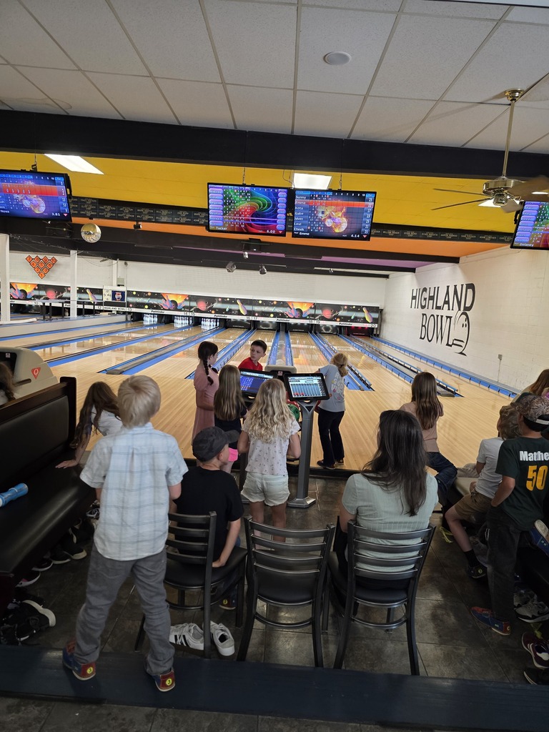 Elementary Students Bowling