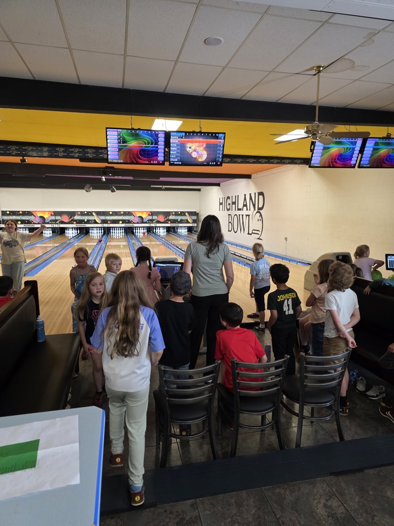 Elementary Students Bowling