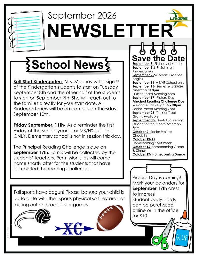 September 2026 Newsletter