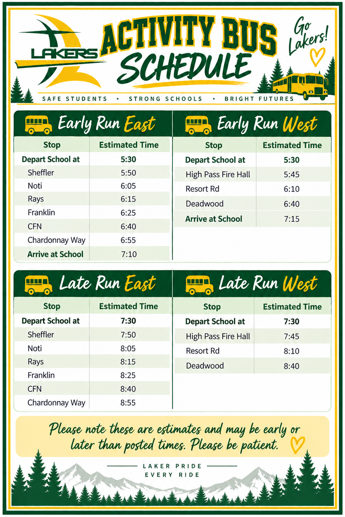 activity bus schedule 2026-27
