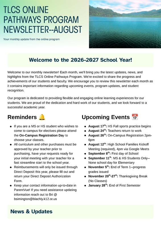 August Newsletter pg. 1