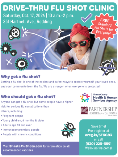 Flu shot clinic October 17th 10am-2pm at 351 Hartnell