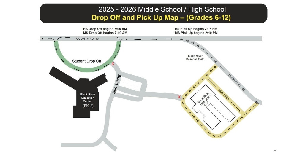 Revised drop off map