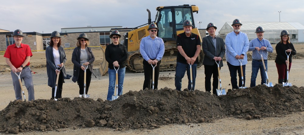Blackford School Board and BJSHS Principals celebrate the official groundbreaking of the Performing Arts Center