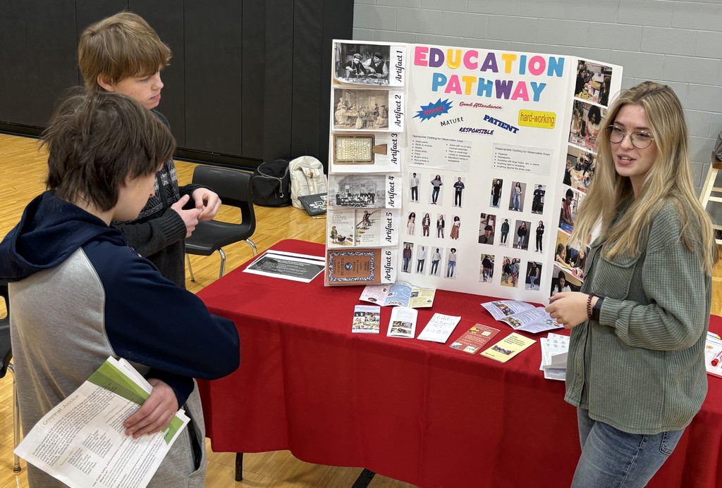 7th and 8th grade students learn about pathways to becoming a teacher