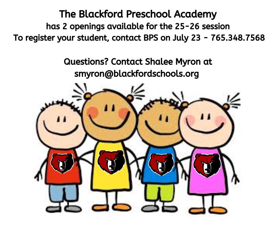 BCS has 2 preschool openings available