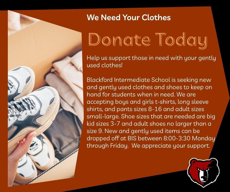 BIS seeks news and gently used clothing