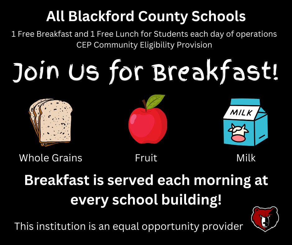 Free Breakfast and Lunch through the CEP program