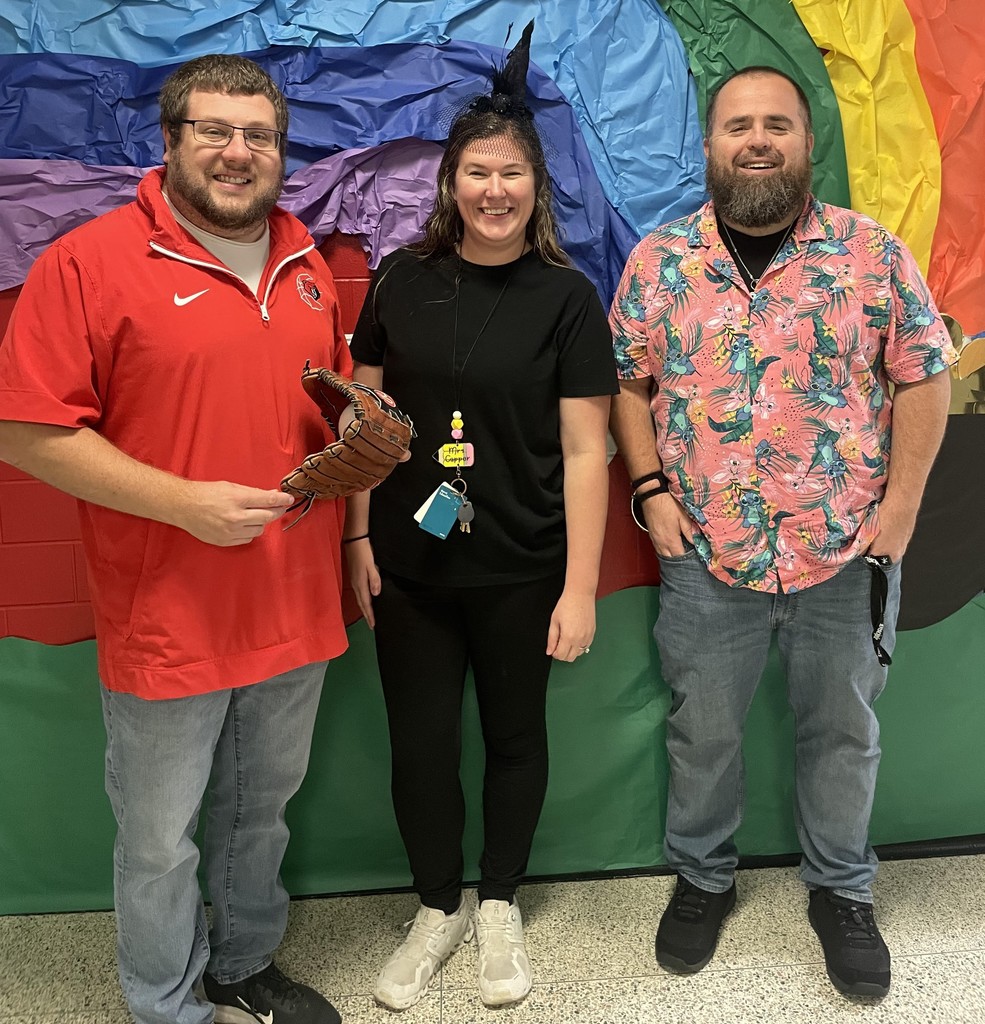 High school staff dresses for rhyme day - stitch, witch, and pitch!