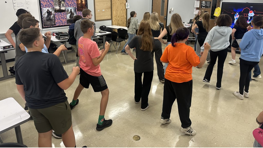 Students dance through the decades during Mr. Gavin Dawson's history class at BJSHS