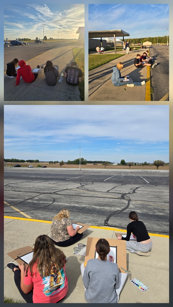 BJSHS Art students learn about Plein Air painting