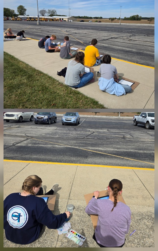 BJSHS Art students learn about Plein Air painting