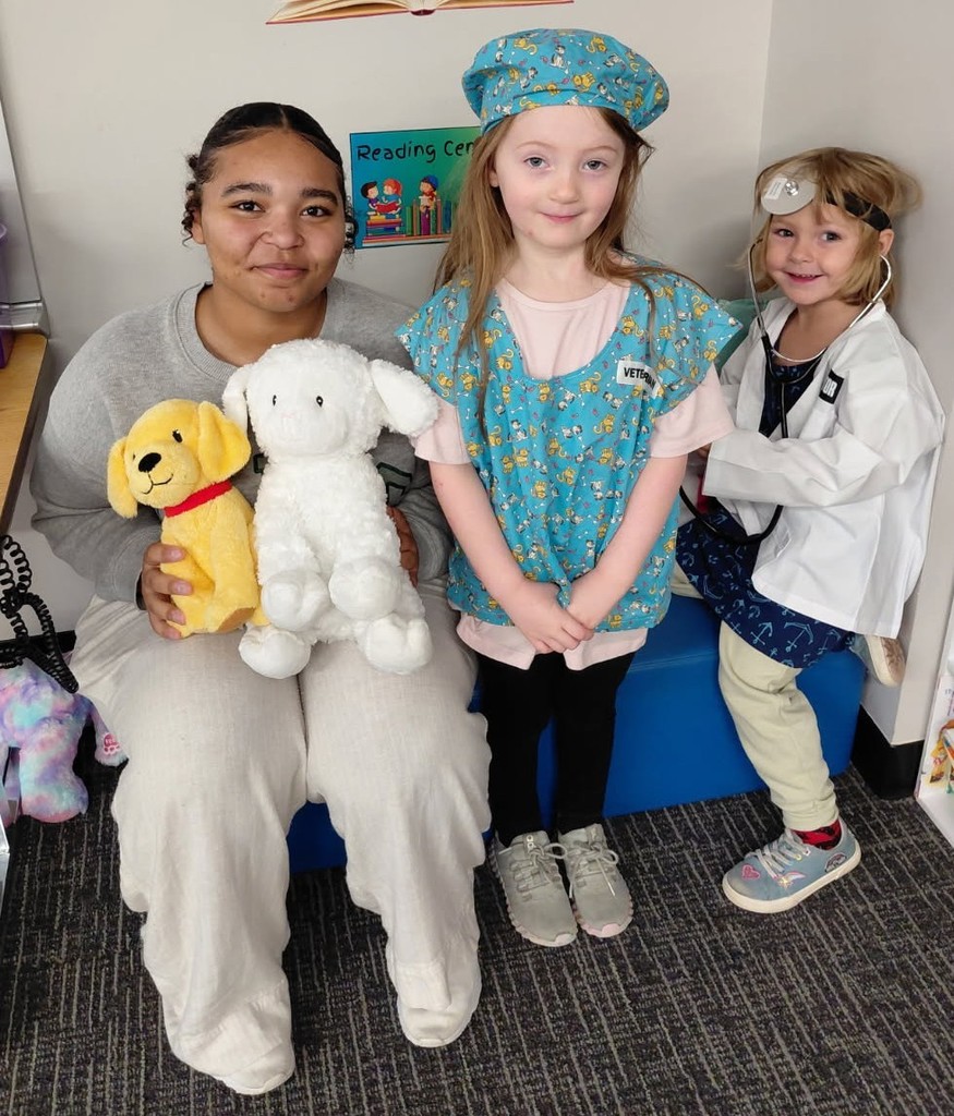 The BJSHS Child Development class visits the BPS Preschool classes for lessons and fun!