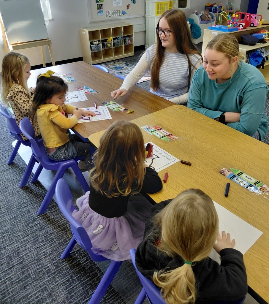 The BJSHS Child Development class visits the BPS Preschool classes for lessons and fun!