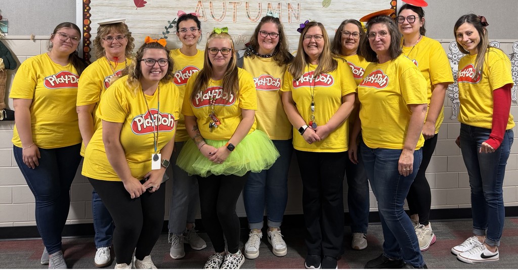 BIS 3rd grade team dresses as Play Doh for Halloween