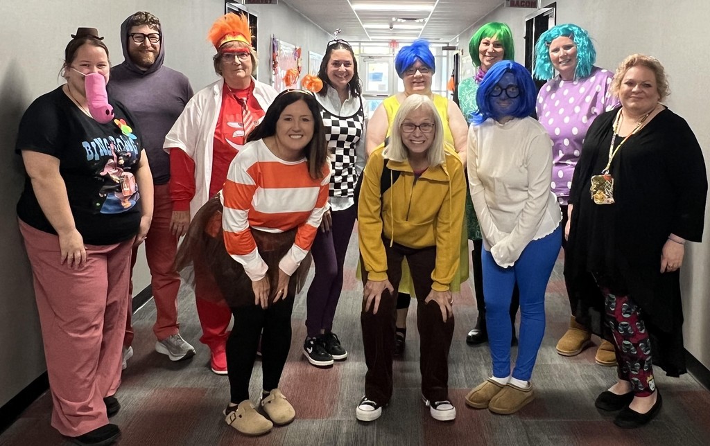 BPS 2nd grade team dressed as emotions from Inside Out 2