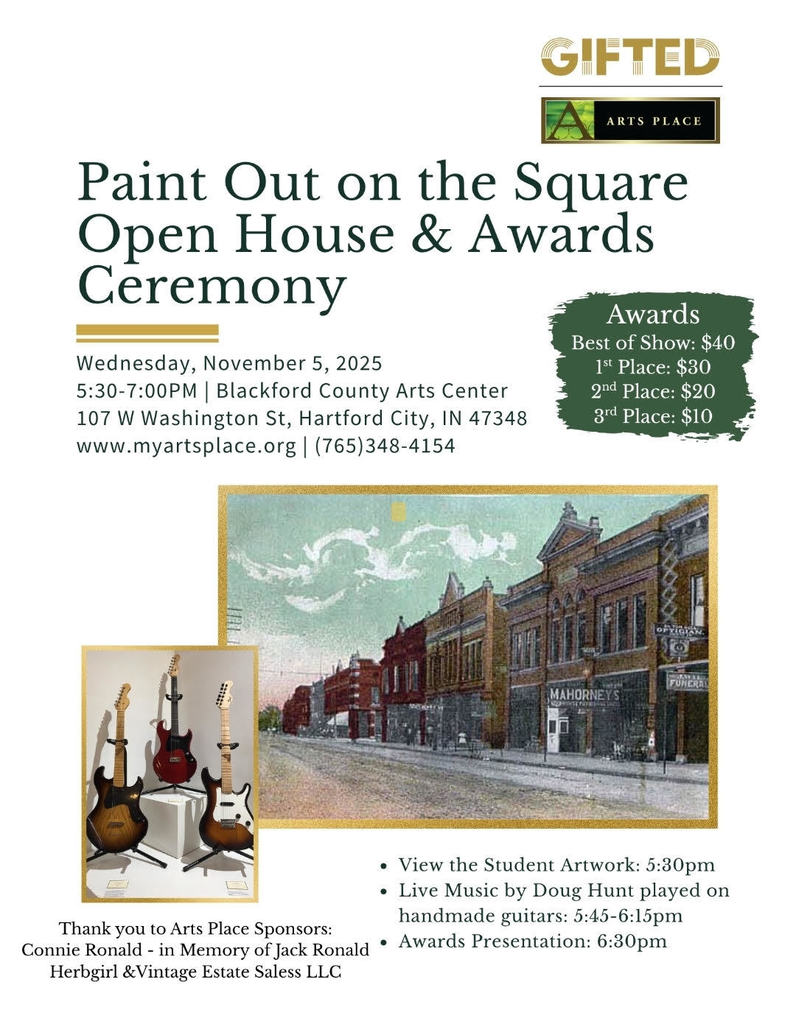 Paint Out Awards Ceremony flyer