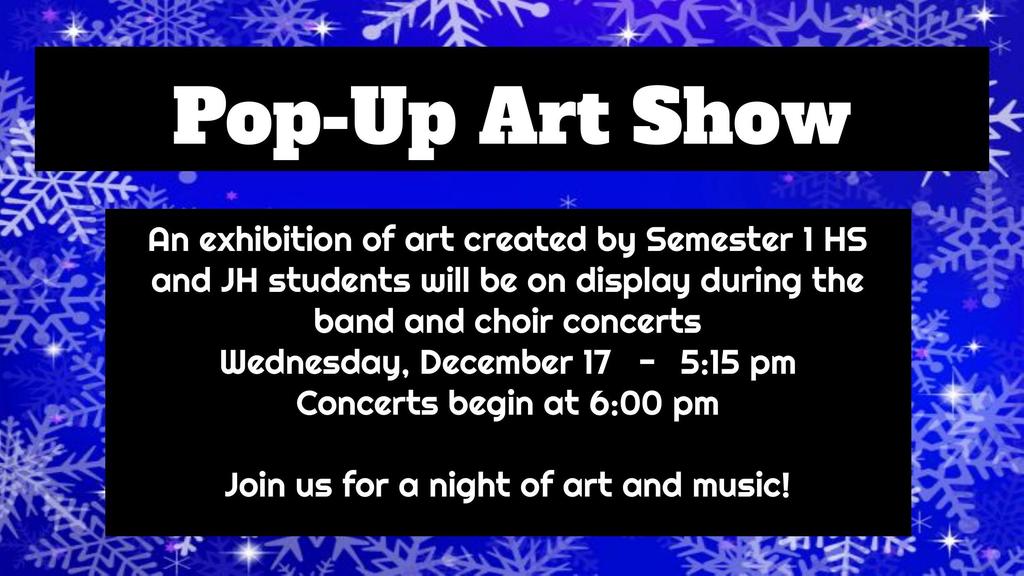 Pop-Up Art Show Announcement