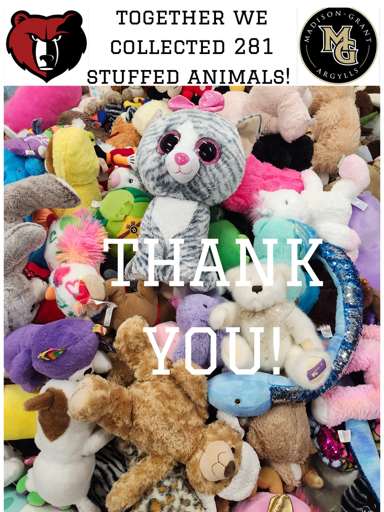 Stuffies from the BJSHS Teddy Bear Toss